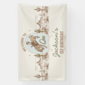 ヴィンテージブルーリトルバッカルーウェスタン1歳 横断幕 (縦)