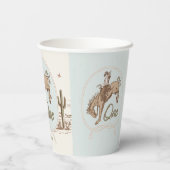 ヴィンテージブルーリトルバッカルーウェスタン1歳 紙コップ (裏面)