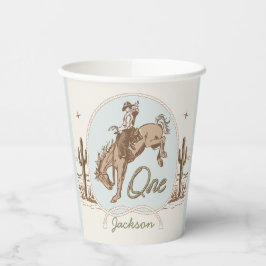 ヴィンテージブルーリトルバッカルーウェスタン1歳 紙コップ