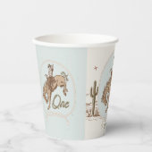 ヴィンテージブルーリトルバッカルーウェスタン1歳 紙コップ (正面)
