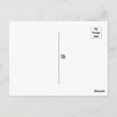 ヴィンテージブルーレッドスカンジナビアリス ポストカード (裏面)