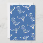 ヴィンテージブルーレッドリトルカウボーイ1st誕生日 招待状 (裏面)