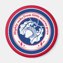 ヴィンテージブルーレッド白諺オークアコーンインクアート マグネット