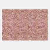 ヴィンテージブルーレッド離れズウィリアム・モリス・ラークスパー ラッピングペーパーシート (正面2)