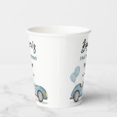 ヴィンテージブルーレースカー2速い男の子バースデーパーティー 紙コップ (右)