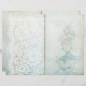 ヴィンテージブルーレースジャーナルページ (正面/裏面)