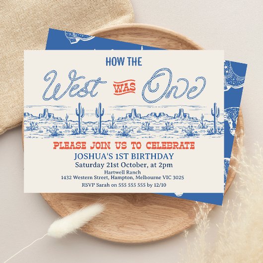 ヴィンテージブルーロデオウェストは1歳の誕生日だった 招待状