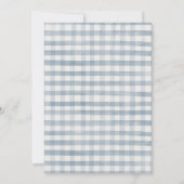 ヴィンテージブルーロープフレームカウボーイベビーシャワー 招待状 (裏面)