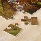 ヴィンテージブルーワイルドバードアート ジグソーパズル (側面)