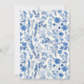 ヴィンテージブルーワイルドフラワーズ50thバースデーパーティー 招待状 (裏面)