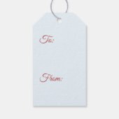 ヴィンテージブルーワイルドフラワーブーケハッピーバースデー ギフトタグ (裏面)