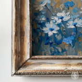 ヴィンテージブルーワイルドフラワー絵を描フィールド植物学 ポスター