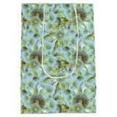 ヴィンテージブルーワトルとユーカリ ミディアムペーパーバッグ (裏面)