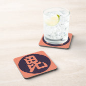 ヴィンテージブルー上杉日本門東洋美術 コースター (右側)