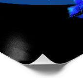 ヴィンテージブルー宇宙シャトル宇宙船 ポスター (コーナー)