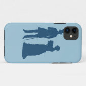 ヴィンテージブルー新郎新婦の電話ケース Case-Mate iPhoneケース (裏面(横))