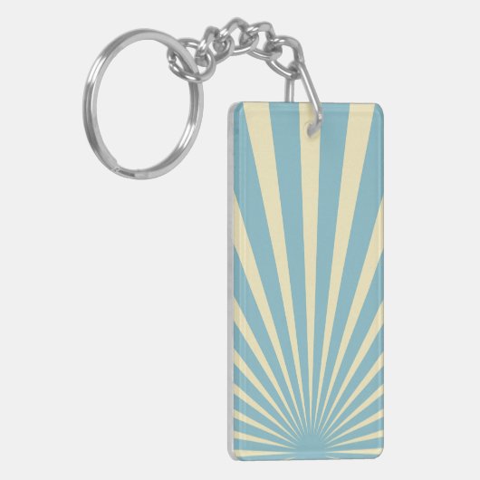 ヴィンテージブルー日が差すことポスター キーホルダー (正面左)