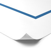 ヴィンテージブルー水色フローラ結婚 ポスター (角)