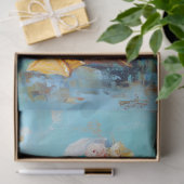 ヴィンテージブルー素朴グースクラフツ&デコデコページ 薄葉紙 (ギフト)