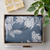 ヴィンテージブルー結婚の花模様切り離し 薄葉紙 (ギフト)