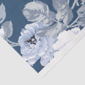 ヴィンテージブルー結婚の花模様切り離し 薄葉紙 (詳細)