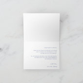 ヴィンテージブルー結婚フローラの写真 サンキューカード (内部)