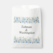 ヴィンテージブルー結婚フローラ フェイバーバッグ (正面)