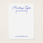 ヴィンテージブルー花カスタムイヤリング表示カード (正面)