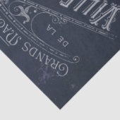 ヴィンテージブルー花模様とエフフランスのエメラデクページ 薄葉紙 (詳細)