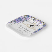 ヴィンテージブルー花模様ブリジガートンブライダルシャワー ペーパープレート (傾斜あり)