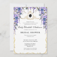 ヴィンテージブルー花模様ブリジガートンブライダルシャワー