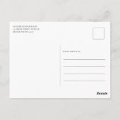 ヴィンテージブルー花模様リージェンシーエラブライダルシャワー ポストカード (裏面)