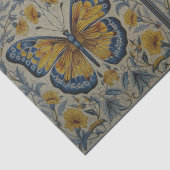 ヴィンテージブルー蝶デクページティッシュペーパー 薄葉紙 (詳細)