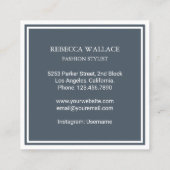 ヴィンテージブルー裁縫マシンファッションスタイリスト スクエア名刺