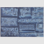 ヴィンテージブルー装飾建築デザイン 薄葉紙 (正面)