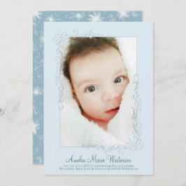 ヴィンテージブルー誕生発表少年 招待状