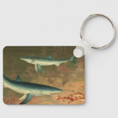 ヴィンテージブルー食べシャークの魚、海洋生物 キーホルダー (正面)