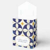 ヴィンテージブルー&イエローポルトガル結婚柄 フェイバーボックス (オープン)