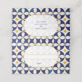 ヴィンテージブルー&イエローポルトガル結婚柄 プレイスカード (外部開封)