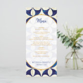 ヴィンテージブルー&イエローポルトガル結婚柄 メニュー (スタンド正面)