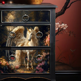 ヴィンテージブルー・ウィング・ペガサス・ギリシャ神話 薄葉紙