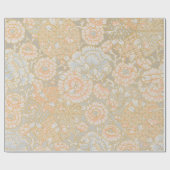 ヴィンテージブルー&ピンクパステルガーデンシンフォニー ラッピングペーパー (フラット)