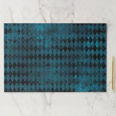 ヴィンテージブルー&ブラックハーレクインティアウェイランチョンマット ペーパーパッド (インサイチュ)