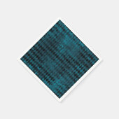 ヴィンテージブルー&ブラックハーレクインパターン スタンダードカクテルナプキン (角)