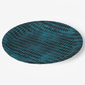 ヴィンテージブルー&ブラックハーレクインパターン ペーパープレート (アングル)