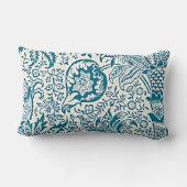 ヴィンテージブルー&ホワイトインディアンパターン ランバークッション (裏面)