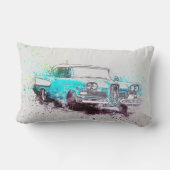 ヴィンテージブルー&ホワイトカー ランバークッション (裏面)