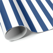 ヴィンテージブルー&ホワイトストライプラッピング紙 ラッピングペーパー (ロールコーナー)