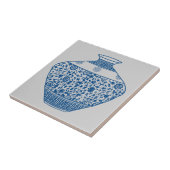 ヴィンテージブルーChinoiserie花瓶ジンジャージャー タイル (側面)