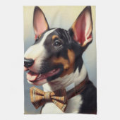 ヴィンテージブル絵を描テリアポートレート キッチンタオル (縦)